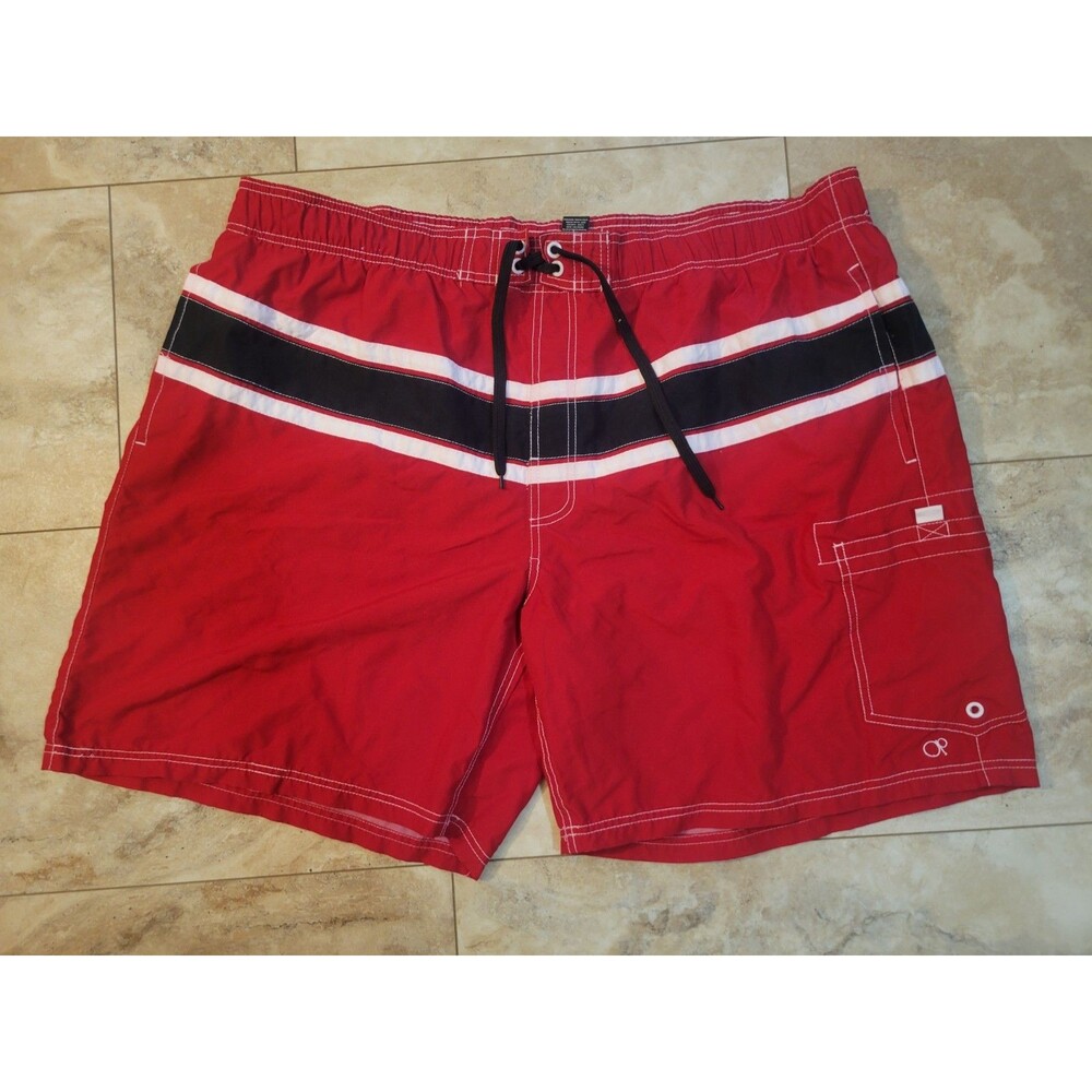 Men's Swim Shorts Red White & Blue Patriotic Sz 2xl Beach Pool Summer
